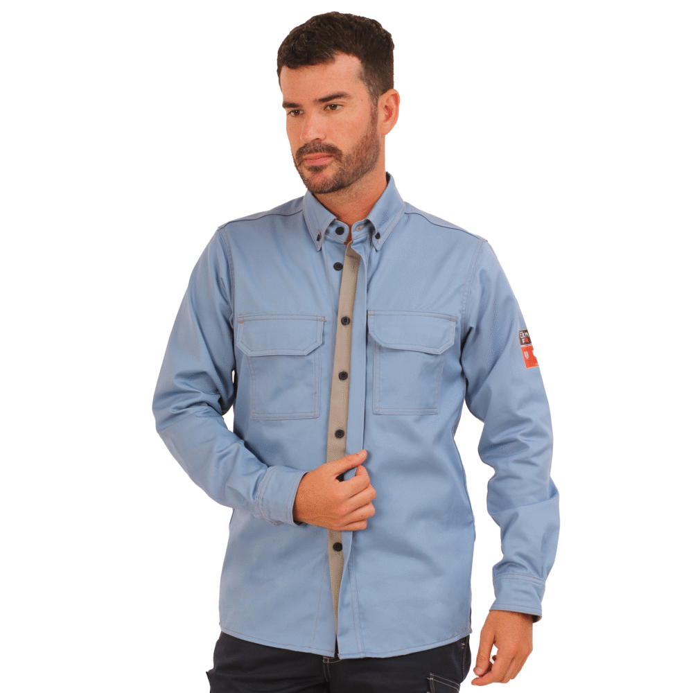 CAMISA WS IGNIFUGA ANTIESTATICO CURRENT 11 CAL/CM2 CELESTE