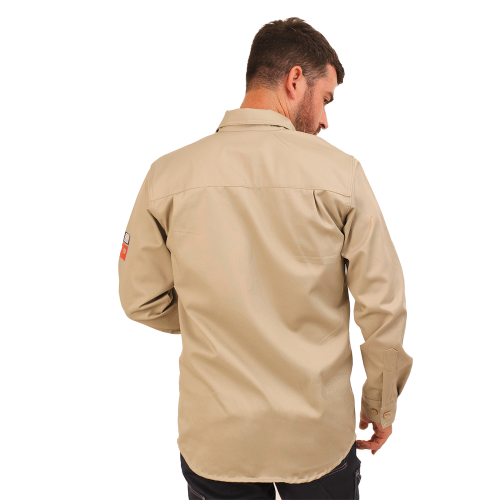 CAMISA IGNIFUGA ANTIESTATICO WS CURRENT 11 CAL/CM2 BEIGE - Imagen 2