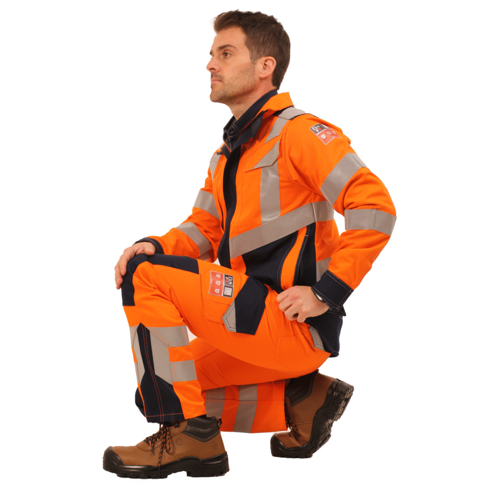 CHAQUETA IGNIFUGA ANTIESTATICO RISK CURRENT H.V. VARON 11 CAL/CM2 NAR/AZUL - Imagen 3