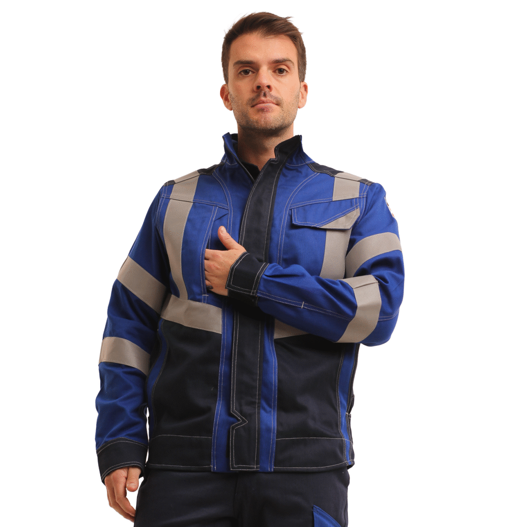 CHAQUETA IGNIFUGA ANTIESTATICO RISK CURRENT H.V. VARON 11 CAL/CM2 AZULINO AZUL