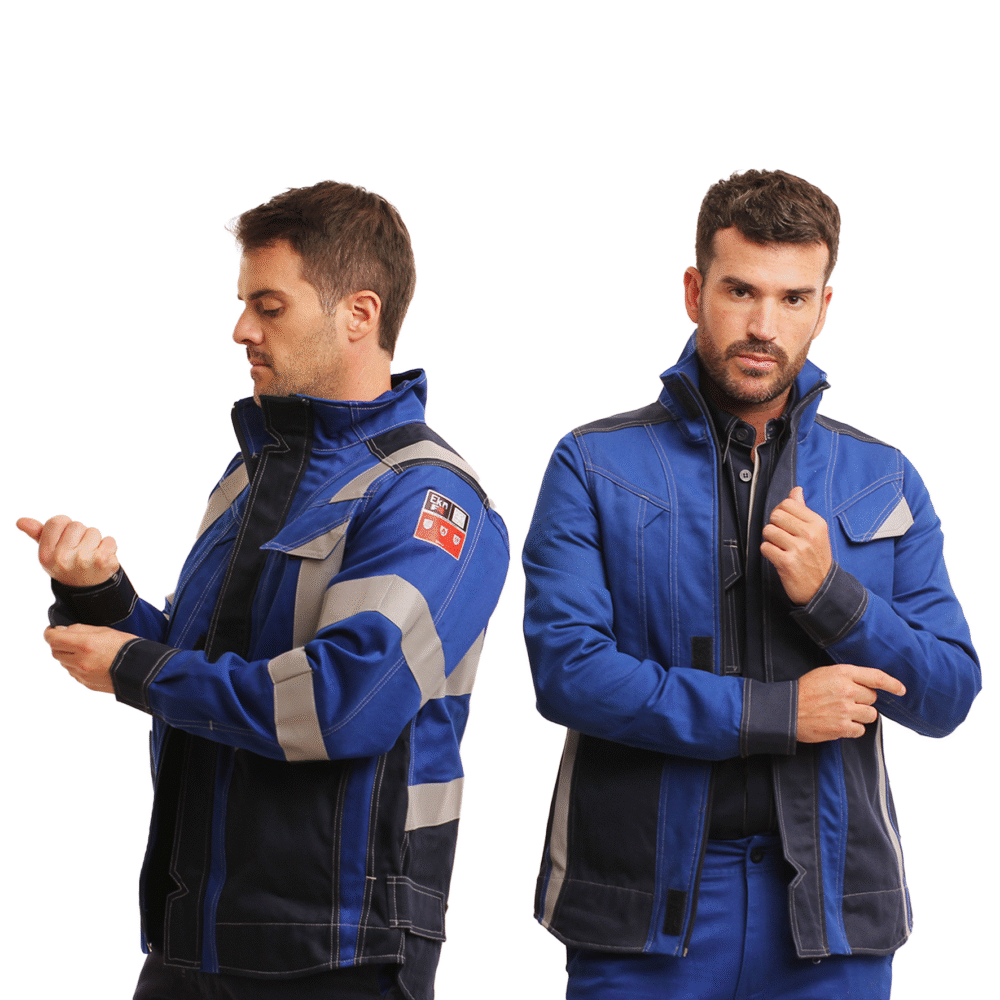 CHAQUETA IGNIFUGA ANTIESTATICO RISK CURRENT H.V. VARON 11 CAL/CM2 AZULINO AZUL - Imagen 3