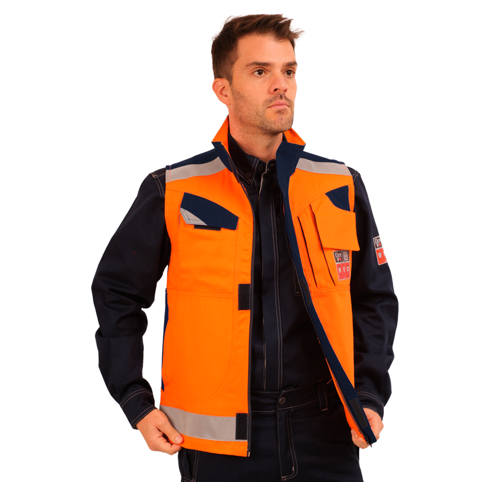 GEOLOGO IGNIFUGO ANTIESTATICO RISK CURRENT 11 CAL/CM2 NARANJO AZUL