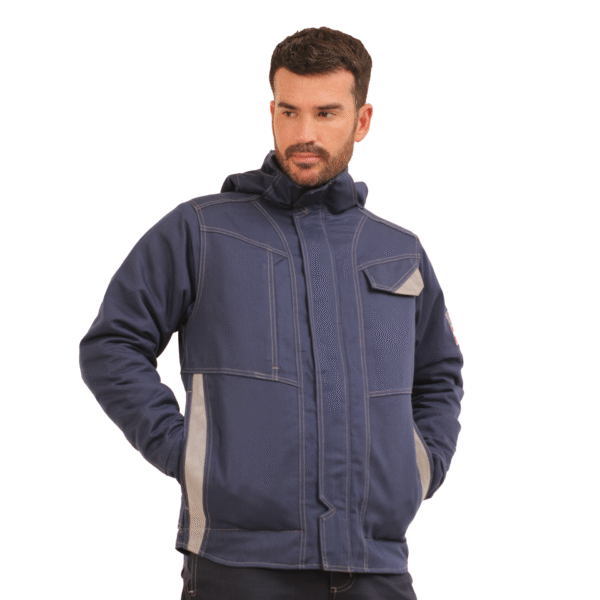 CHAQUETA IGNIFUGA ANTIESTATICO TÉRMICA RISK CURRENT VARON 11 CAL/CM2 AZUL