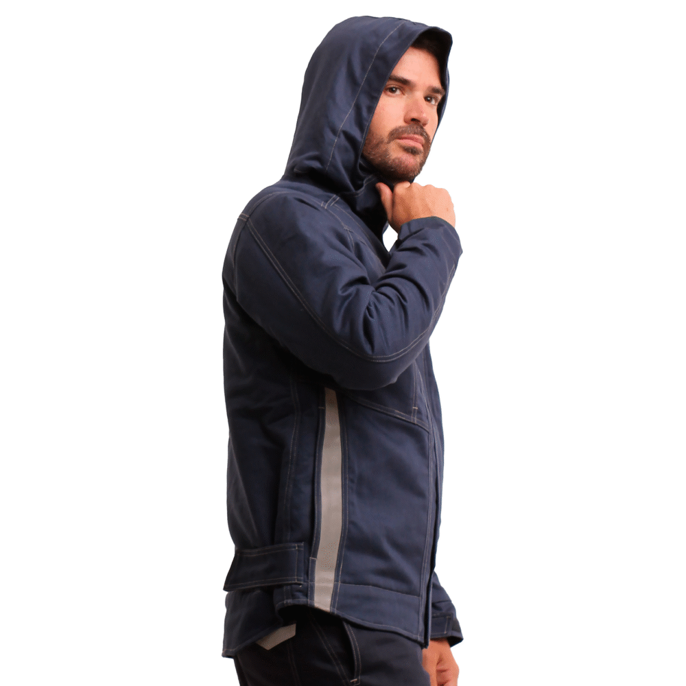 CHAQUETA IGNIFUGA ANTIESTATICO TÉRMICA RISK CURRENT VARON 11 CAL/CM2 AZUL - Imagen 3