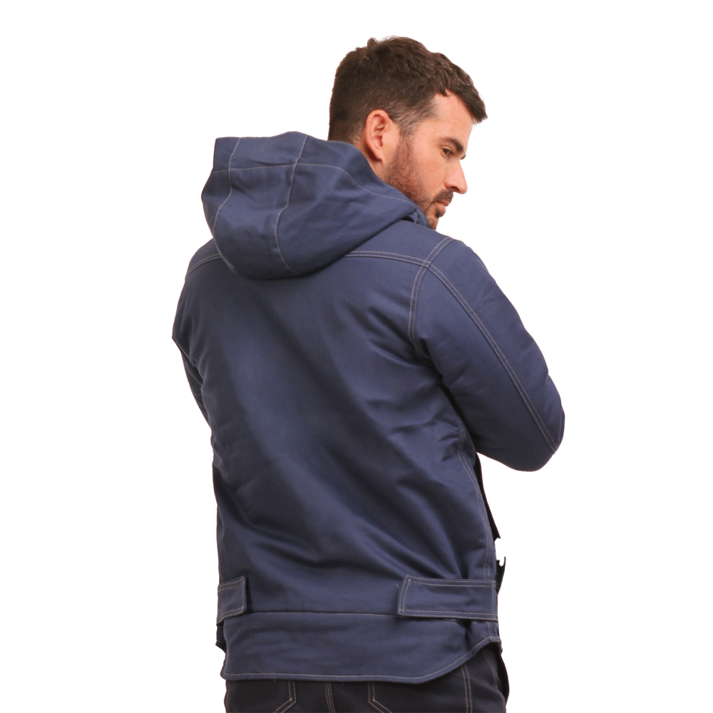 CHAQUETA IGNIFUGA ANTIESTATICO TÉRMICA RISK CURRENT VARON 11 CAL/CM2 AZUL - Imagen 2