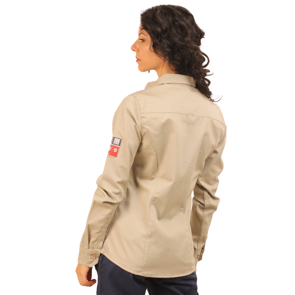 BLUSA IGNIFUGA ANTIESTATICO WS CURRENT 11 CAL/CM2 BEIGE - Imagen 2
