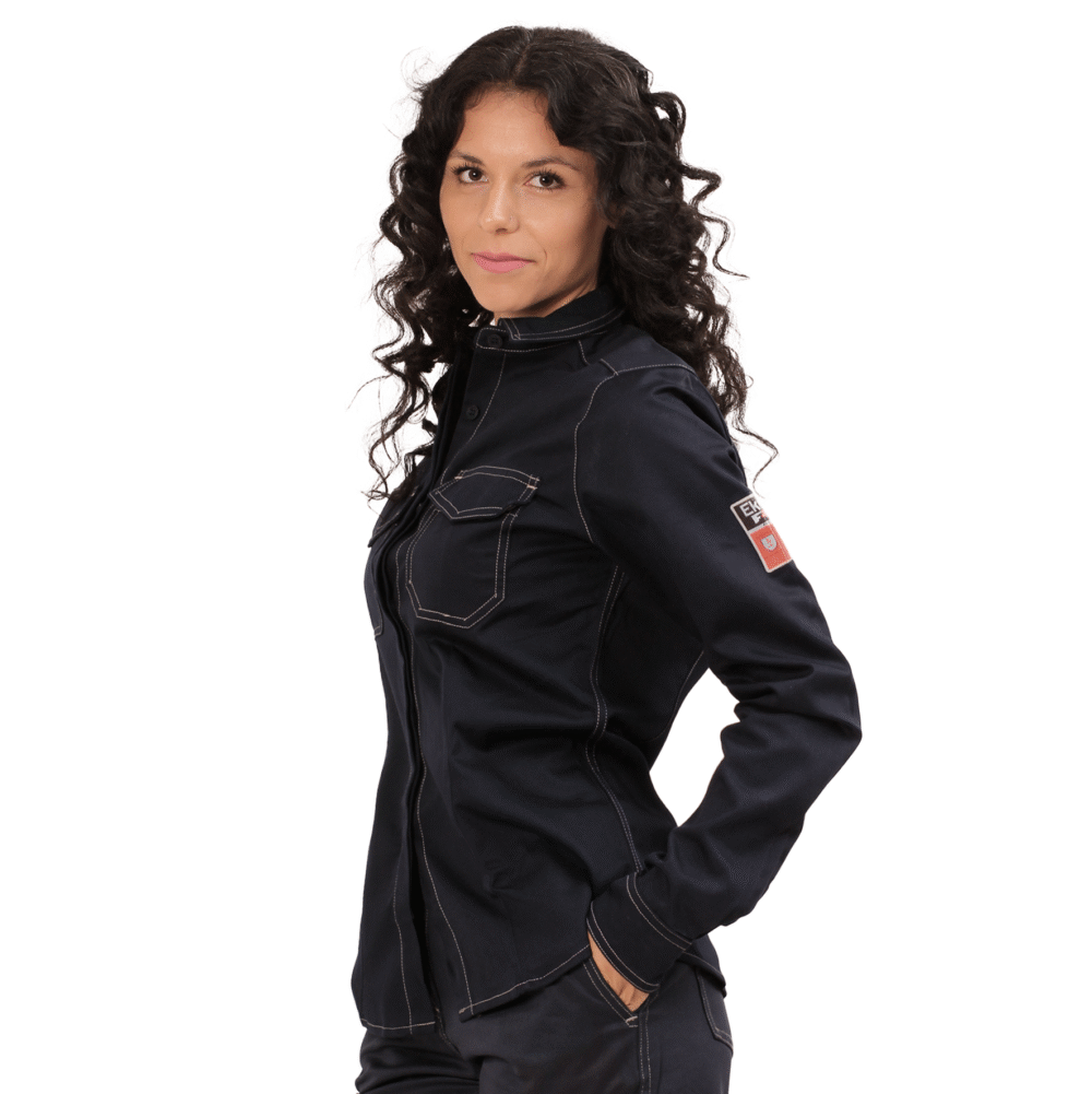 BLUSA IGNIFUGA ANTIESTATICO WS CURRENT 11 CAL/CM2 AZUL - Imagen 2