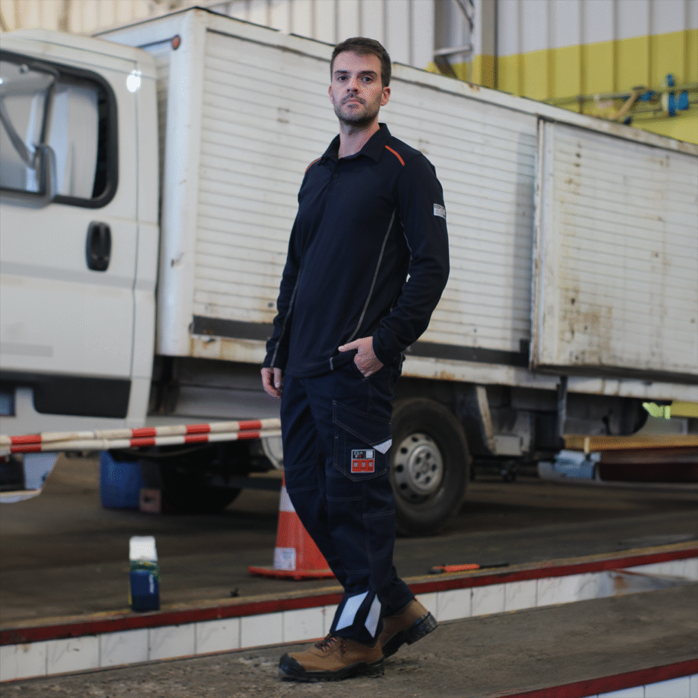 POLERA IGNIFUGA WARM STIFF COLOR AZUL - Imagen 3