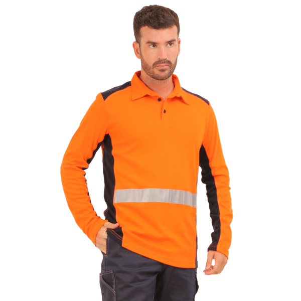 POLERA IGNIFUGA WARM STIFF H.V. COLOR NARANJA