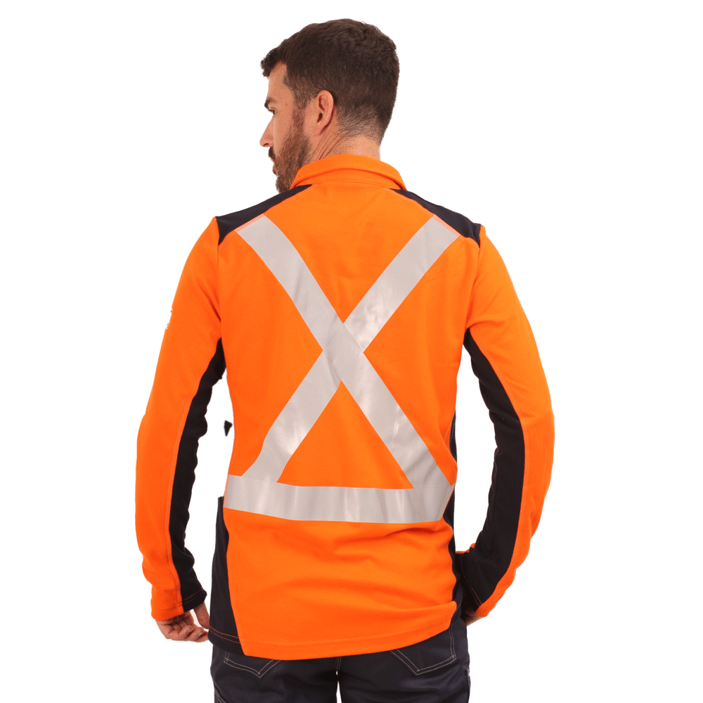 POLERA IGNIFUGA WARM STIFF H.V. COLOR NARANJA - Imagen 2