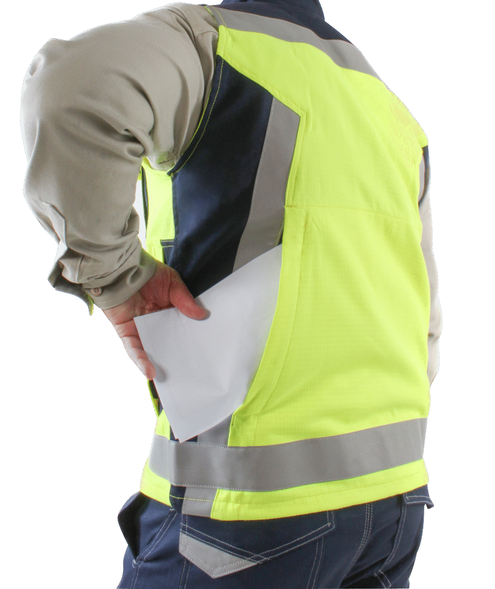 GEOLOGO IGNÍFUGO UNISAFE FR RISK AMARILLO/AZUL - Imagen 2