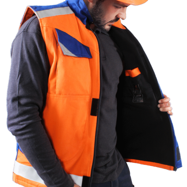 GEOLOGO IGNÍFUGO UNISAFE FR RISK FORRADO NARANJO/AZULINO