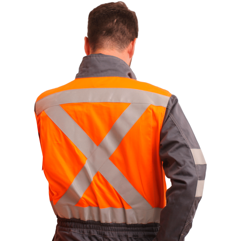 OVEROL IGNIFUGO ANTIESTATICO COVERT CURRENT H.V 11 CAL/CM2 GRIS/NARANJO - Imagen 2