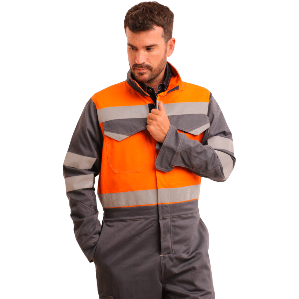 OVEROL IGNIFUGO ANTIESTATICO COVERT CURRENT H.V 11 CAL/CM2 GRIS/NARANJO