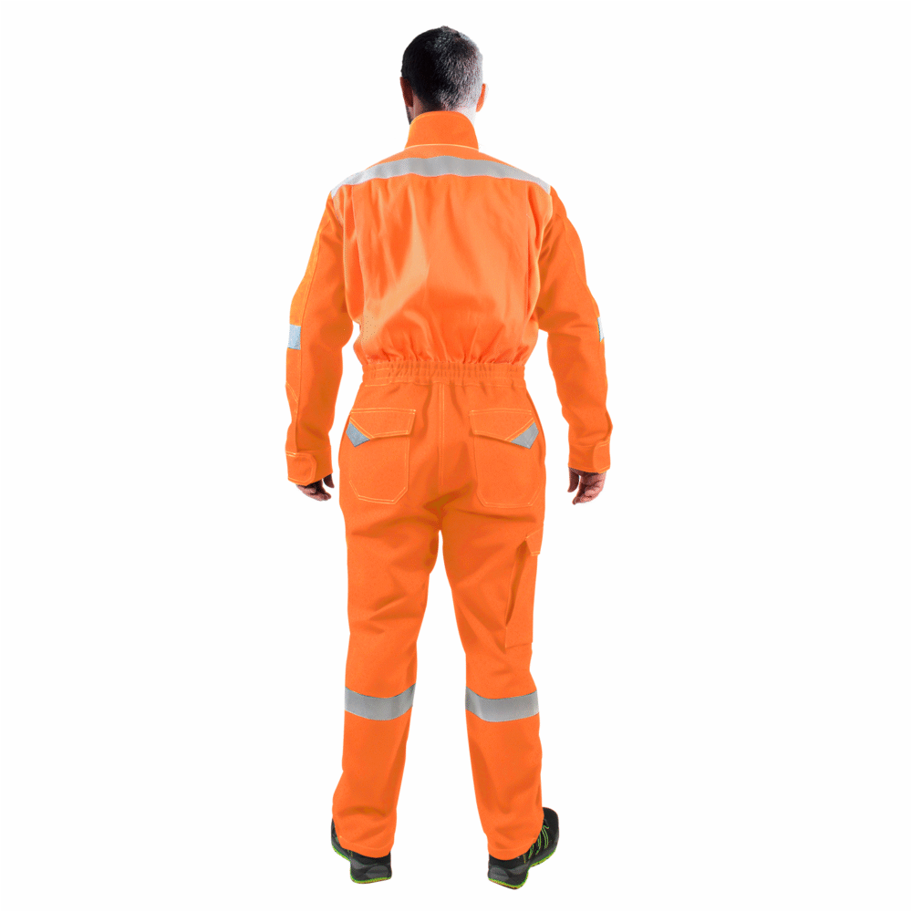 OVEROL IGNIFUGO UNISAFE FR COVERT NARANJO - Imagen 2