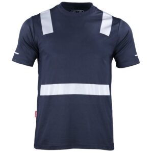 Polera Hibrida Con Cinta Reflectiva Manga Corta Hombre