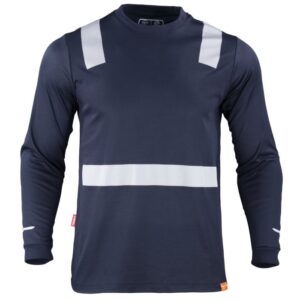 Polera Hibrida Con Cinta Reflectiva Manga Larga Hombre