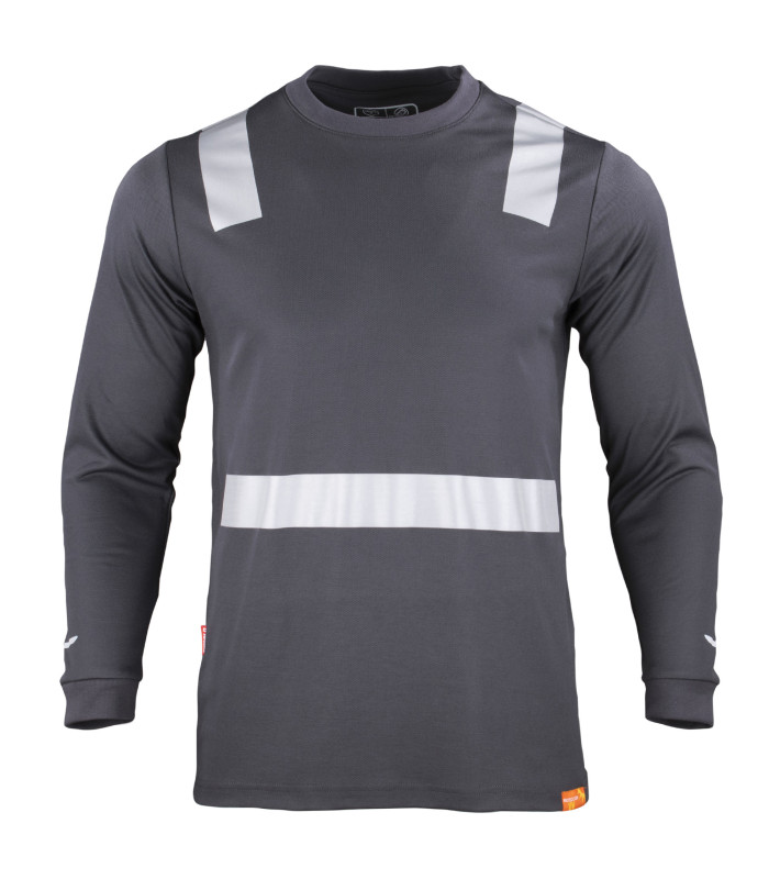 Polera Hibrida Con Cinta Reflectiva Manga Larga Hombre - Imagen 2