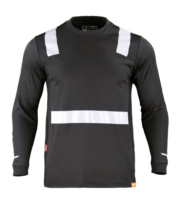 Polera Hibrida Con Cinta Reflectiva Manga Larga Hombre - Imagen 3