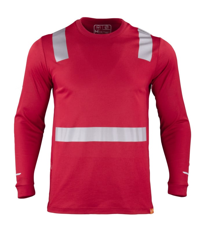 Polera Hibrida Con Cinta Reflectiva Manga Larga Hombre - Imagen 4